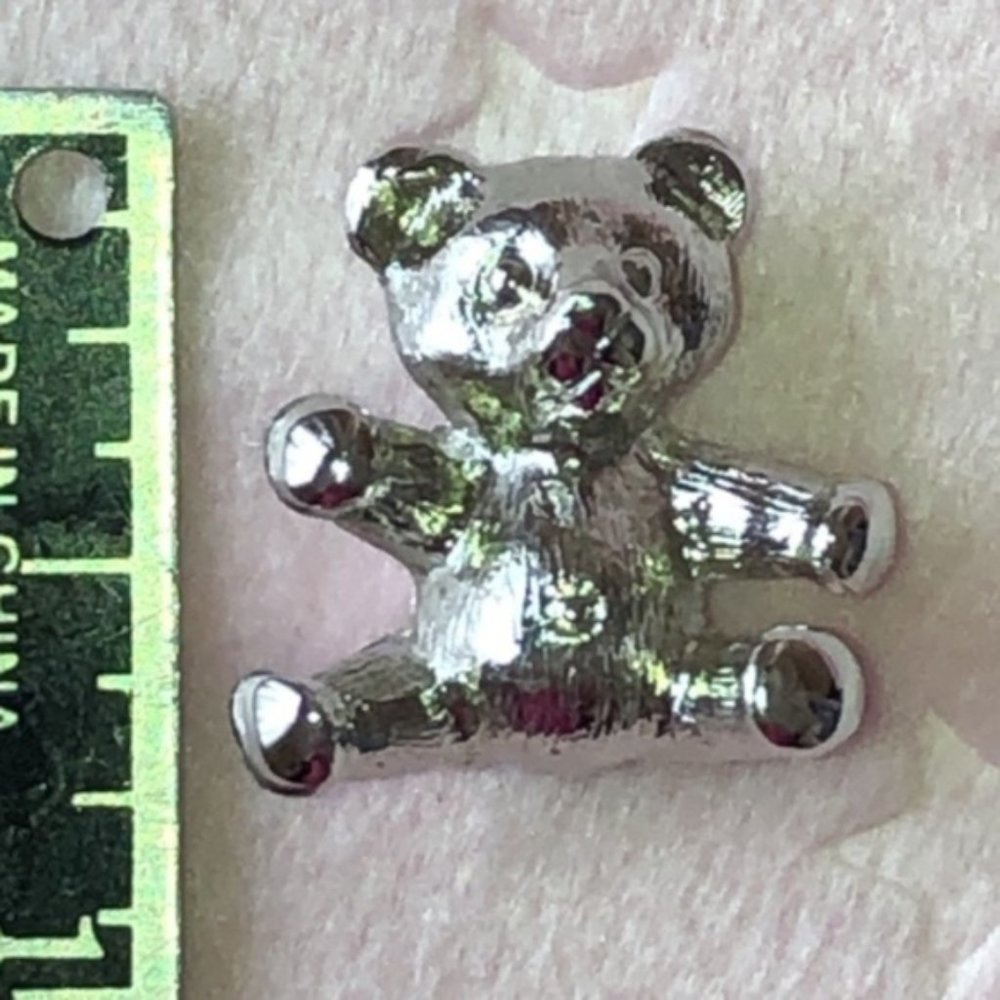 Girl's Teddy Bear pin - Picture 3 of 4